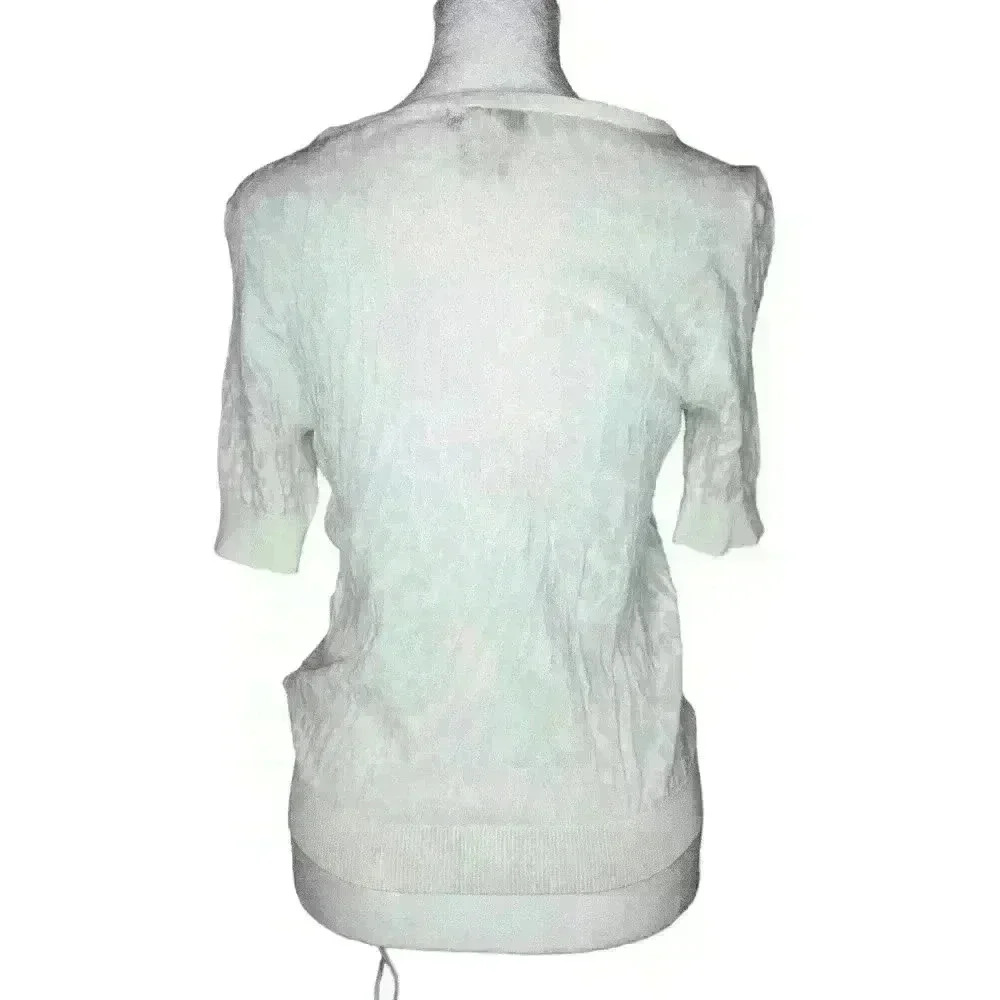 White house black market women's ivory sheer blouse size small - Picture 2 of 7